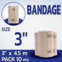 Elastic Bandage ผ้ายืดพันเคล็ด 3นิ้ว ยาว4.5เมตร  (12ชิ้น/แพ็ค)